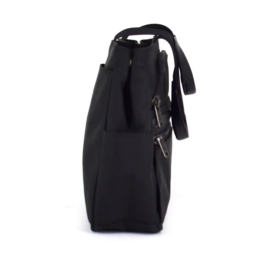 C5 Auth TUMI Voyageur Dara Black Ballistic Nylon Courier Tote Bag Style 26190D4